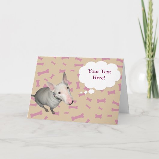 かわいらしい坐るか、またはすべてまたはカスタマイズ可能なカードのための骨 シーズンカード (正面)