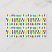 かわいらしい夏のポップスクリームかわいい 名刺 (裏面)