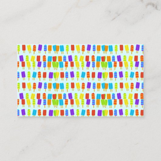 かわいらしい夏のポップスクリームかわいい 名刺 (裏面)