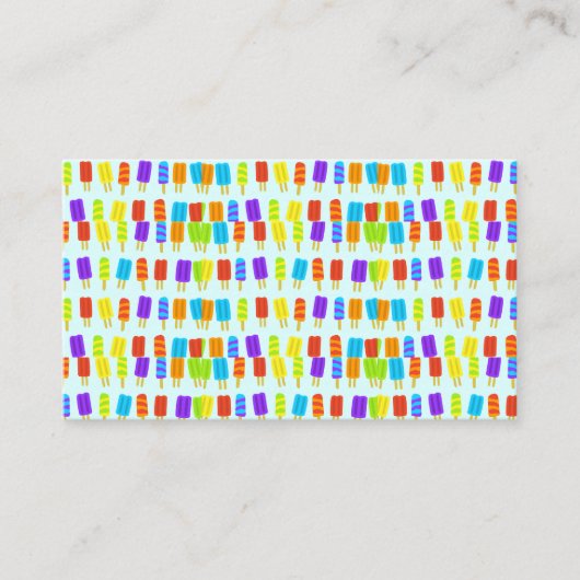 かわいらしい夏のポップスクリームかわいい 名刺 (正面)