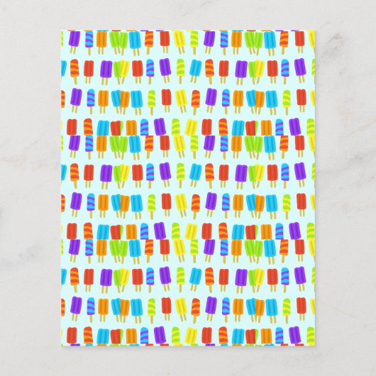 かわいらしい夏のポピックスアイスかわいいル チラシ (裏面)