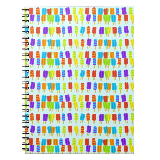 かわいらしい夏のポピックスアイスかわいいル ノートブック (正面)