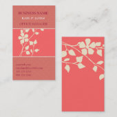 かわいらしい夏の花柄 名刺 (正面/裏面)