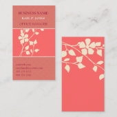 かわいらしい夏の花柄 名刺 (正面/裏面)