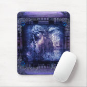 かわいらしい天使の古代中世巻のファンタジーの本 マウスパッド (マウス)