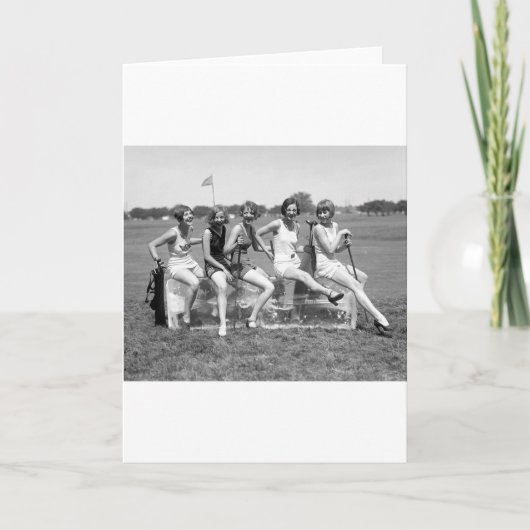 かわいらしい女の子のゴルファー、20年代 カード (正面)