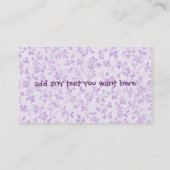 かわいらしい女の子のテレホンカード コーリングカード (裏面)