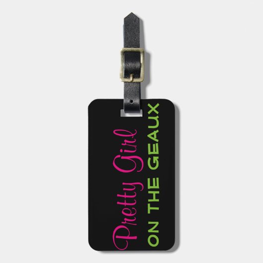 かわいらしい女の子の荷物のラベル ラゲッジタグ (正面縦)