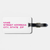 かわいらしい女の子の荷物のラベル ラゲッジタグ (裏面横)