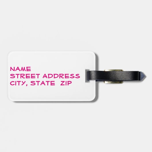 かわいらしい女の子の荷物のラベル ラゲッジタグ (裏面横)