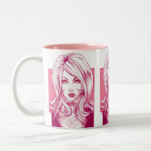 かわいらしい女の子の顔-ピンク