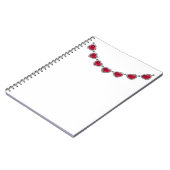 かわいらしい女性のルビーのネックレス ノートブック (左側)