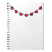 かわいらしい女性のルビーのネックレス ノートブック (正面)