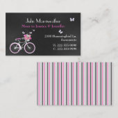 かわいらしい女性のBicycle Custom Mommy Card コーリングカード (正面/裏面)