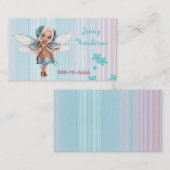 かわいらしい妖精の女の子のテレホンカード コーリングカード (正面/裏面)