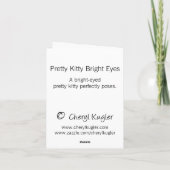かわいらしい子猫の明るい目Notecard カード (裏面)