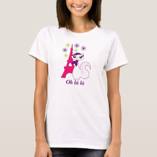 かわいらしい子猫パリ Tシャツ