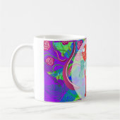 かわいらしい子猫Gifts Vibrant Colorful熱狂するな猫の女性 コーヒーマグカップ (左)