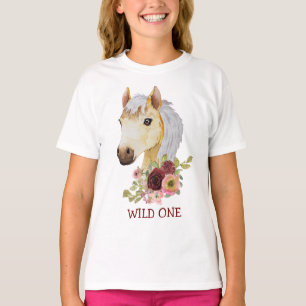 かわいらしい子馬花の野生の1 Tシャツ