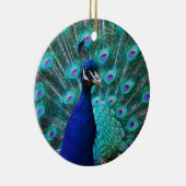 かわいらしい孔雀のオーナメント セラミックオーナメント (右)