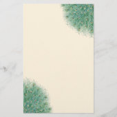 かわいらしい孔雀の羽 便箋 (正面)