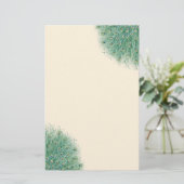 かわいらしい孔雀の羽 便箋 (スタンド正面)