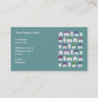 かわいらしい家アイコン不動産業者 名刺