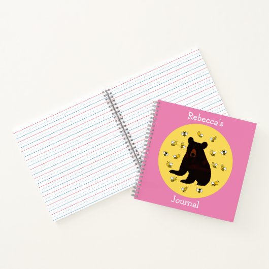 かわいらしい小さなハチミツビーベア ノートブック (内部)