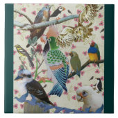 かわいらしい小鳥 タイル (正面)