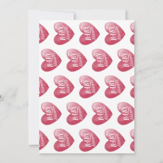 かわいらしい恋人|のベビーシャワー|のアイボリー 招待状 (裏面)