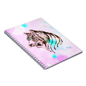 かわいらしい手塗りチョコレートトラの芸術のノート ノートブック (右側)