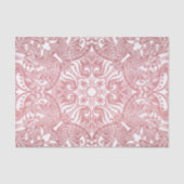かわいらしい挨りだらけのばら色および白いペイズリー 薄葉紙 (正面)