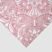 かわいらしい挨りだらけのばら色および白いペイズリー 薄葉紙 (詳細)