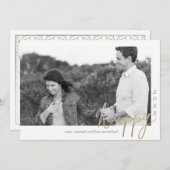 かわいらしい明けましておめでとう-フェイクなホイル シーズンカード (正面/裏面)