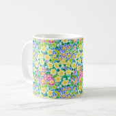 かわいらしい春のサクラソウのコーヒー・マグ、 コーヒーマグカップ (正面左)