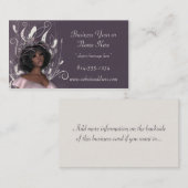 かわいらしい暗い皮の女性Decorated名刺 名刺 (正面/裏面)