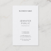 かわいらしい最小主義のデザインの専門の明白な贅沢 名刺 (裏面)