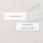 かわいらしい最小主義のモダンによって複雑にされるお洒落な平野 スキニー名刺 (正面/裏面)