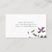 かわいらしい月桂樹によっては名刺が開花します 名刺 (裏面)