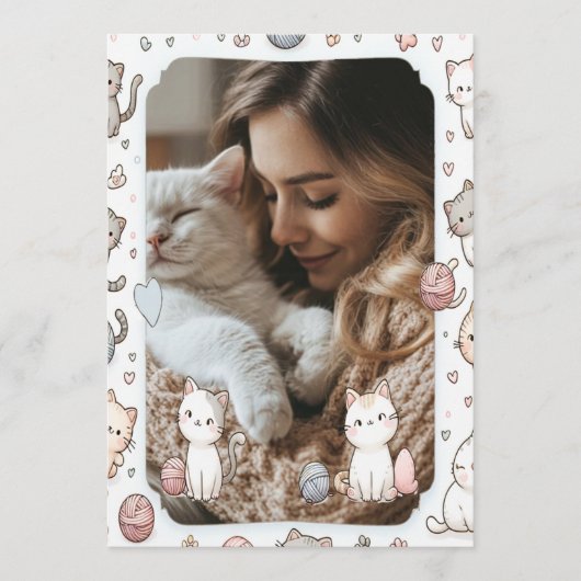 かわいらしい枠でカスタマイズ可能な写真はがき メニュー (正面)