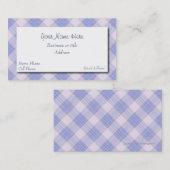 かわいらしい格子縞の名刺 名刺 (正面/裏面)