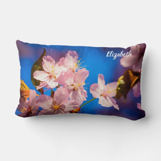 かわいらしい桜の花 ランバークッション (裏面)