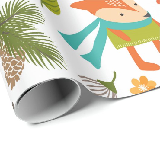 かわいらしい森の動物 ラッピングペーパー (ロールコーナー)