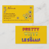 かわいらしい機知に富んだレズビアンの名刺 名刺 (正面/裏面)