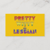 かわいらしい機知に富んだレズビアンの名刺 名刺 (裏面)