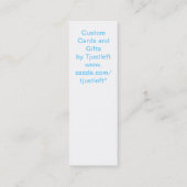 かわいらしい気球の小型しおりRepurposed スキニー名刺 (裏面)