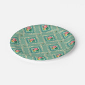 かわいらしい水のヴィンテージの壁紙の紙皿 ペーパープレート (アングル)