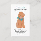 かわいらしい水彩ドッグウォーカーペットシッター 名刺 (正面)