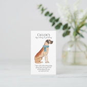 かわいらしい水彩ドッグウォーカーペットシッター 名刺 (スタンド正面)