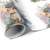 かわいらしい水彩バニー ラッピングペーパー (ロールコーナー)